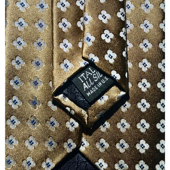 Vtg Silk Necktie Lot • Bruno Rossi Italy• Bardelli Roma, Lattice, Retro Pattern - Picture 5 of 9